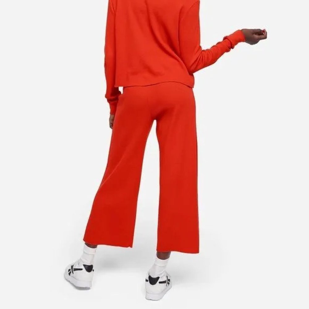 Mate the Label - Red Organic Thermal Wide Leg Pant (M)